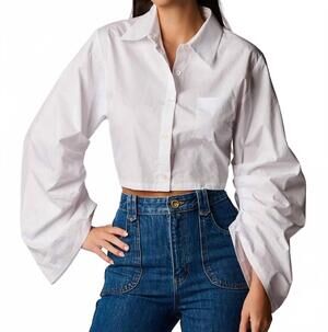 NEW HEVRON raquel top in white